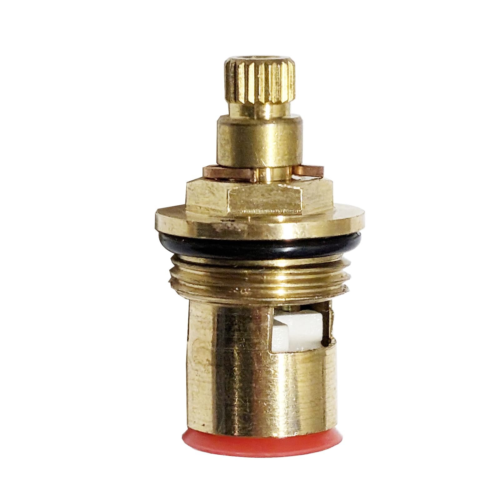 Brass D-Type Single Thread Tap Valves - 20 Gears Ceramic Disc Cartridge Valve Replacement for Bathroom & Kitchen Mixer Tap