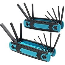 Portable 8-in-1 Folding Wrench Set - Metric Allen Keys + Anti-Tamper Torx Star Key Kit for Home, Garage & Automotive Repairs8 in 1 Torx Wrench