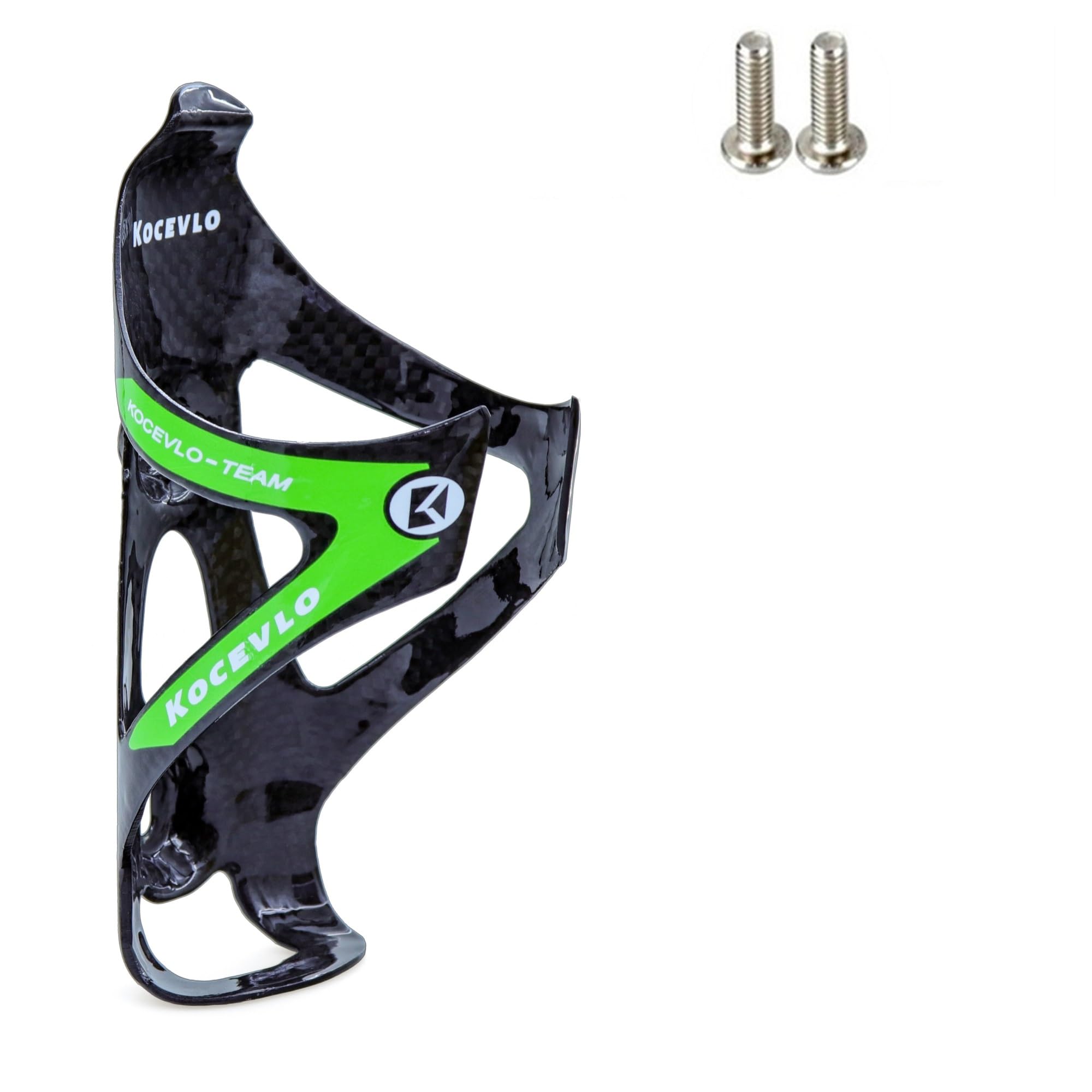 Flaschenhalter Fahrrad 2PCS Carbon Faser Fahrrad Ultralig Wasser Flasche Käfig MTB Rennrad Flasche Halter Zyklus Ausrüstung Matt/licht GeträNkehalter Fahrrad(Green Glossy)