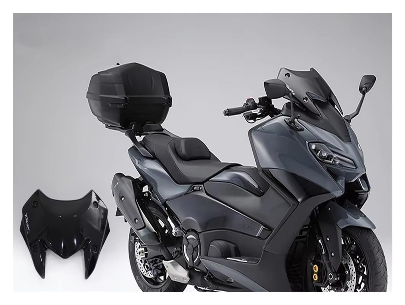 Parabrezza Deflettore Per T-MAX 560 2022-2024 – Schermo In Acrilico Nero, Protezione Antivento E Detriti