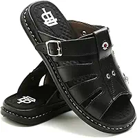 Sandália Franciscana Anti Stress Chinelo Masculino Couro Legítimo