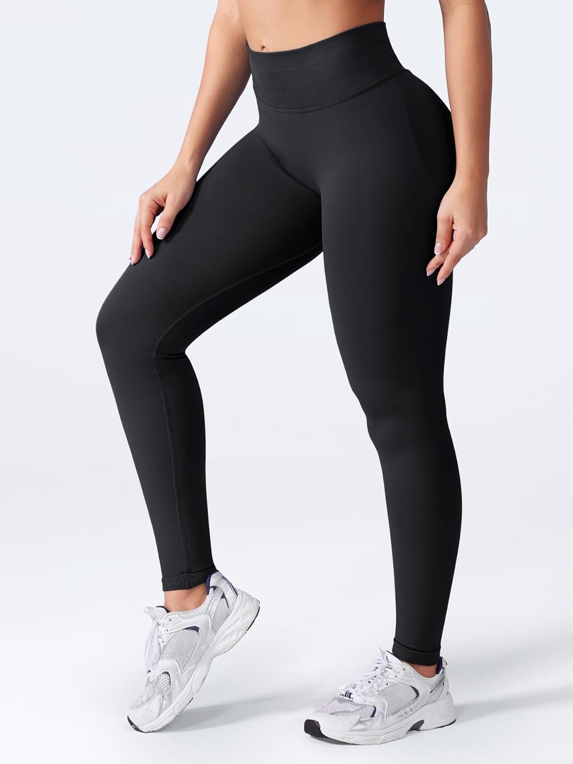 VOYJOY Women Seamless Impact Leggings Scrunch Workout Leggings Medium Waist Tummy Control Butt Lifting Gym Yoga Pants - Image 4
