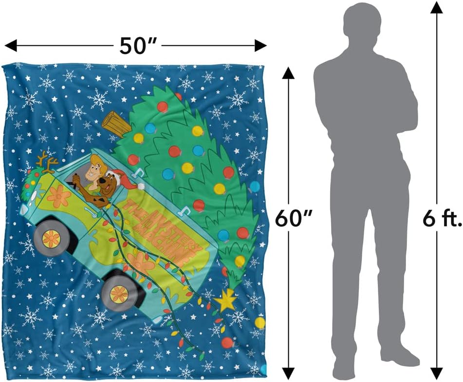 Scooby Doo! Blanket, 50"x60" Oh Christmas Tree Van Silky Touch Super Soft Throw Blanket