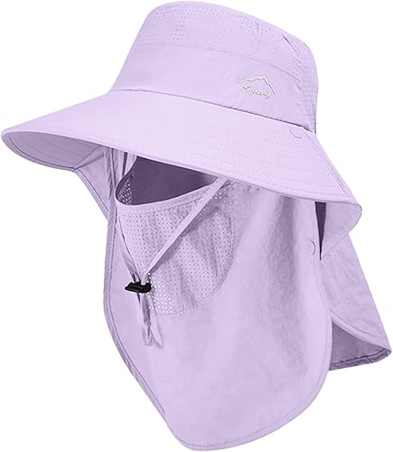 Miniatura 8 de Sombrero de sol para hombres y mujeres con solapa para el cuello, protección UV UPF 50+, sombreros de pesca para senderismo, sombrero de ala ancha