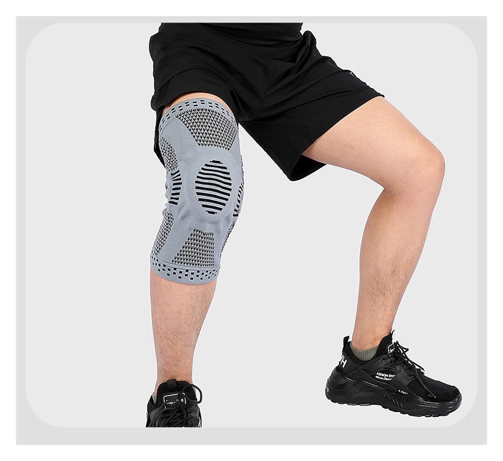 Genouillère 1 Paire de genouillères de Protection en Silicone for Le Sport, genouillères de Protection for la Course, Le Basket-Ball, Le Football(Black,XL)