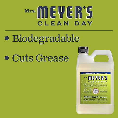 Miniatura 171 de Mrs. Meyer's Clean Day - Detergente líquido para platos, aroma a albahaca, fórmula biodegradable, paquete de 6 unidades, 16 fl oz