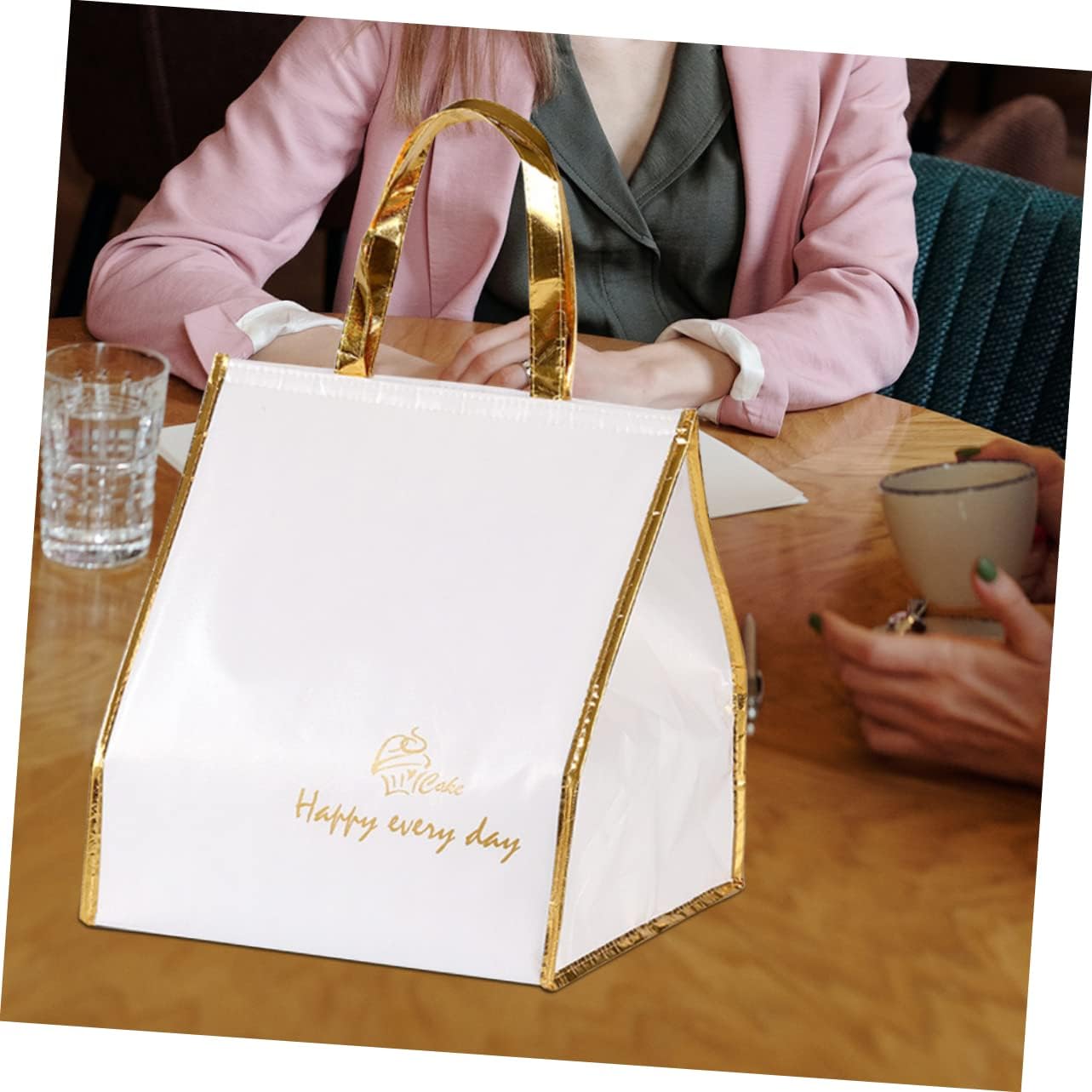 Cabilock Insulated Heat Preservation Food Bag Takeout Pouch with Reinforced Handles for Cake Catering and Meal Transport Portable Thermal Storage for Hot Cold Foods