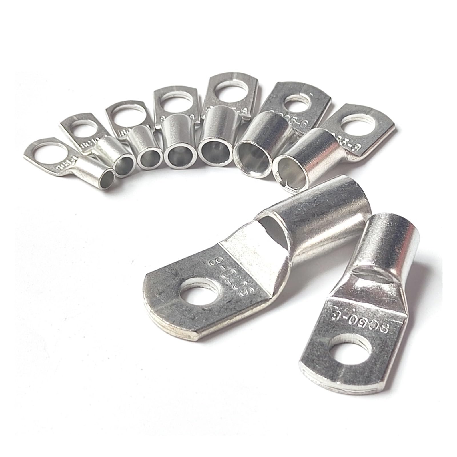 Bolzenloch-Ringkabelschuhe, 2–50 Stück verzinnte Kupfer-SC-Crimp-Ringkabelschuhe for 6–70 mm² Draht M6 M8 M10 M12(SC70-12,20PCS)