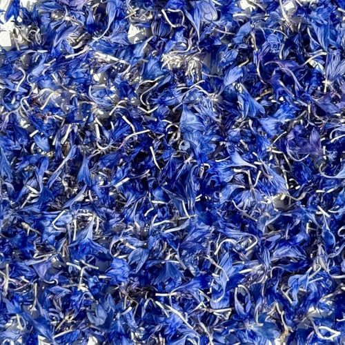 Blue Cornflower Petals 100% Natural Centaurea Cyanus 10g/0.35oz Dried Flower Petals for Tea Blends Bath Salts Wedding Confetti Crafts (Blue Cornflower Petals)