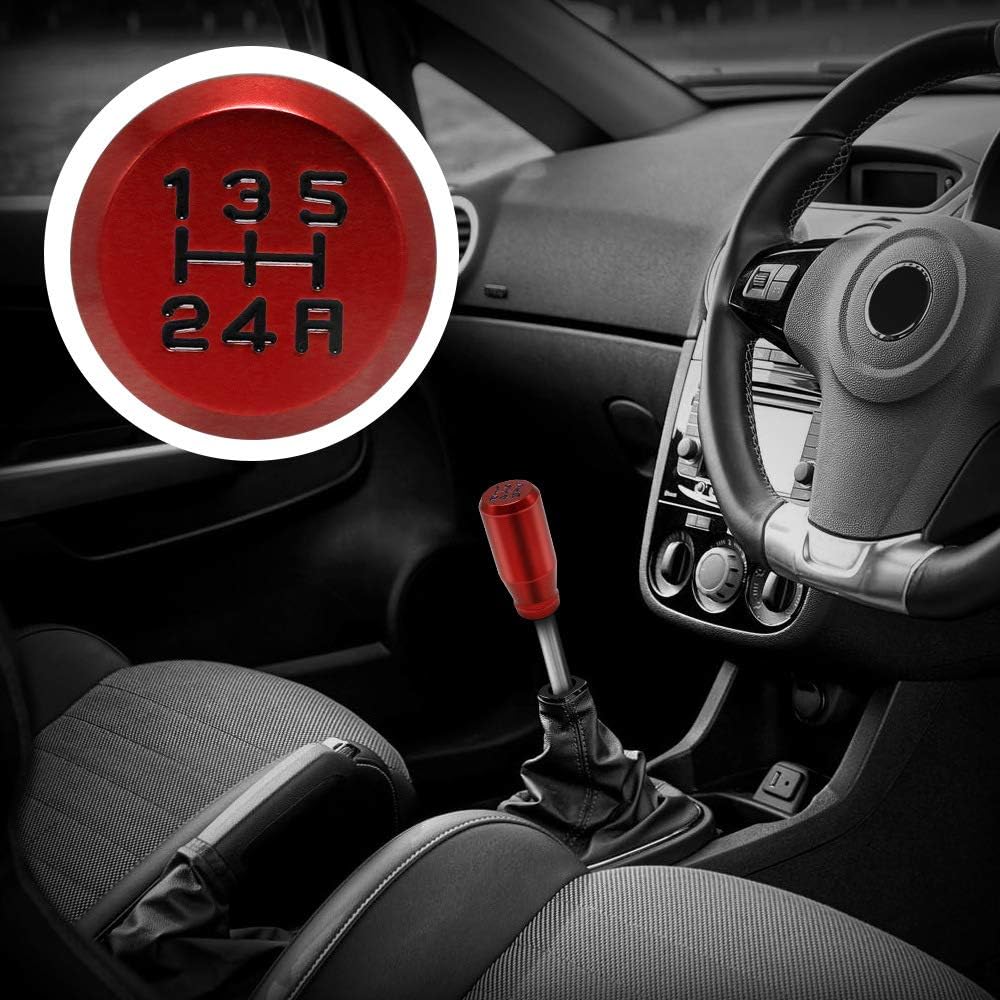 Gear Shift Knobs Racing JDM Type-R Style 5 Speed Manual Universal Fit Compatible with Mazda Tacoma STi Nismo 2004 Honda Accord Subaru