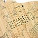 Totally Bamboo Destination Wisconsin State Shaped Serving and Cutting Board, Includes Hang Tie for Wall Display