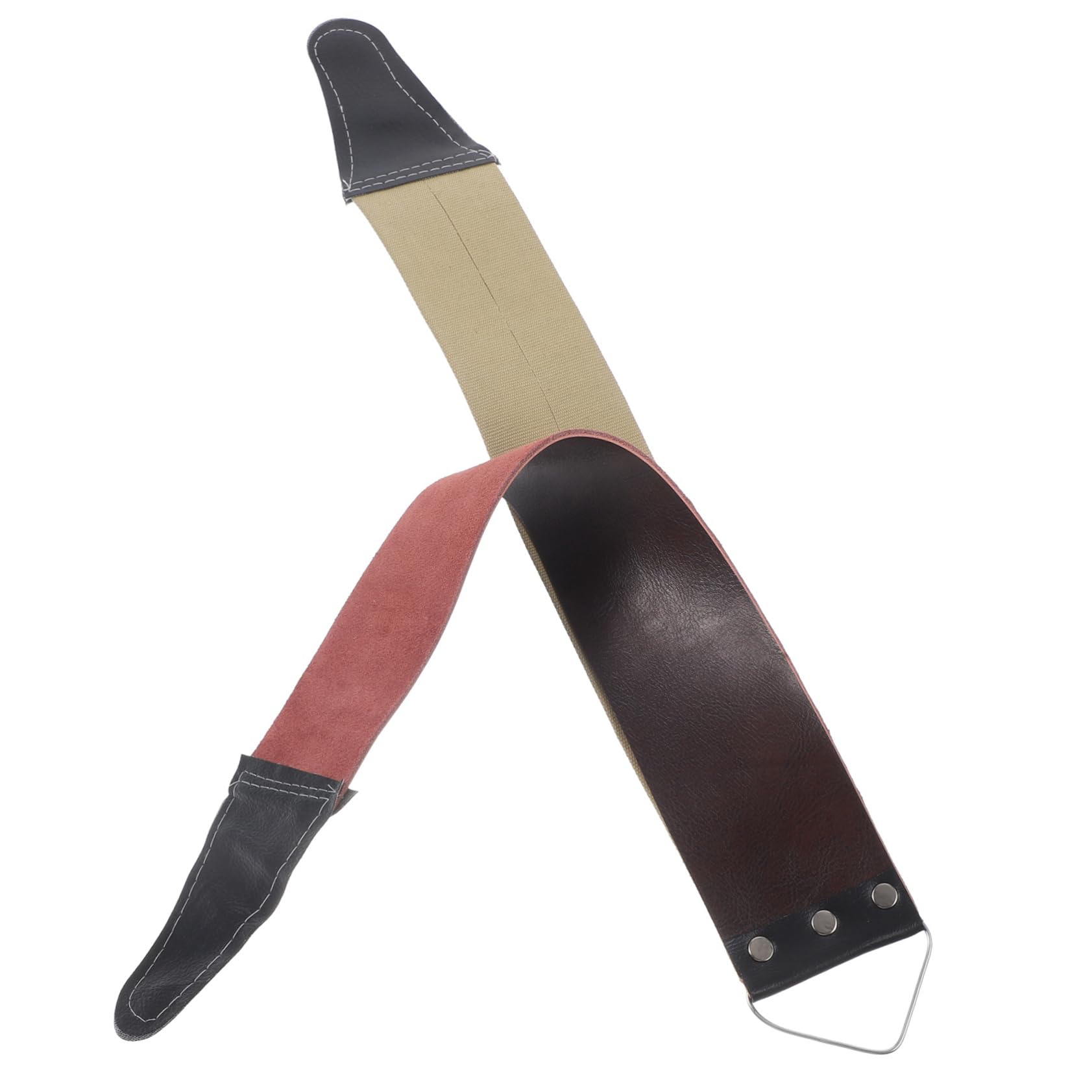 FOYTOKI Razors Canvas Leather Sharpening Strop Double Thicken for Razor Maintenance Random Color