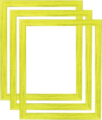 Miniatura 1 de Jerry's Artarama Millbrook Collection - Portarretratos de madera country chic amarillo sureño, 8 x 10  Moldeado estrecho de madera maciza de 1.5