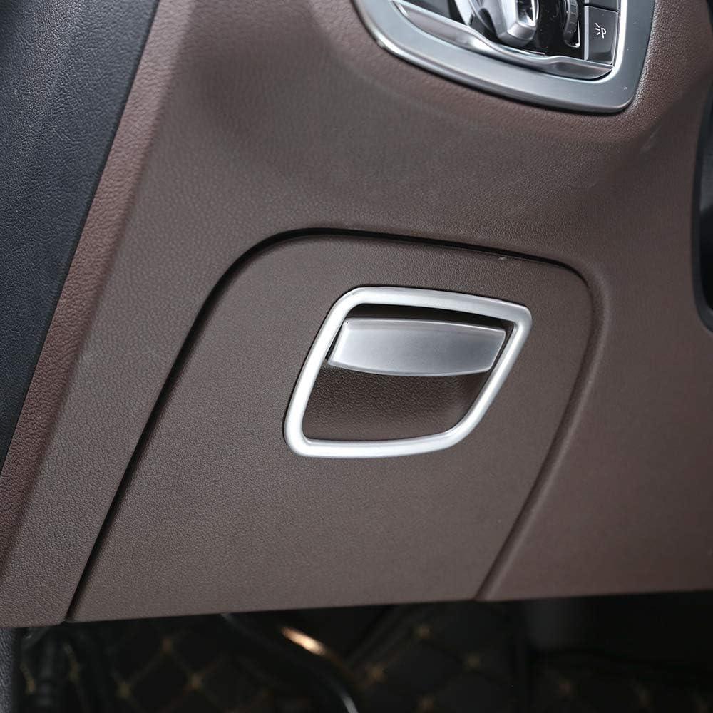 YIWANG for BMW New 5 Series G30 2017 2018 ABS Matte Silver Driver Side Glove Storage Box Decoration Trim for Left Handle Driver
