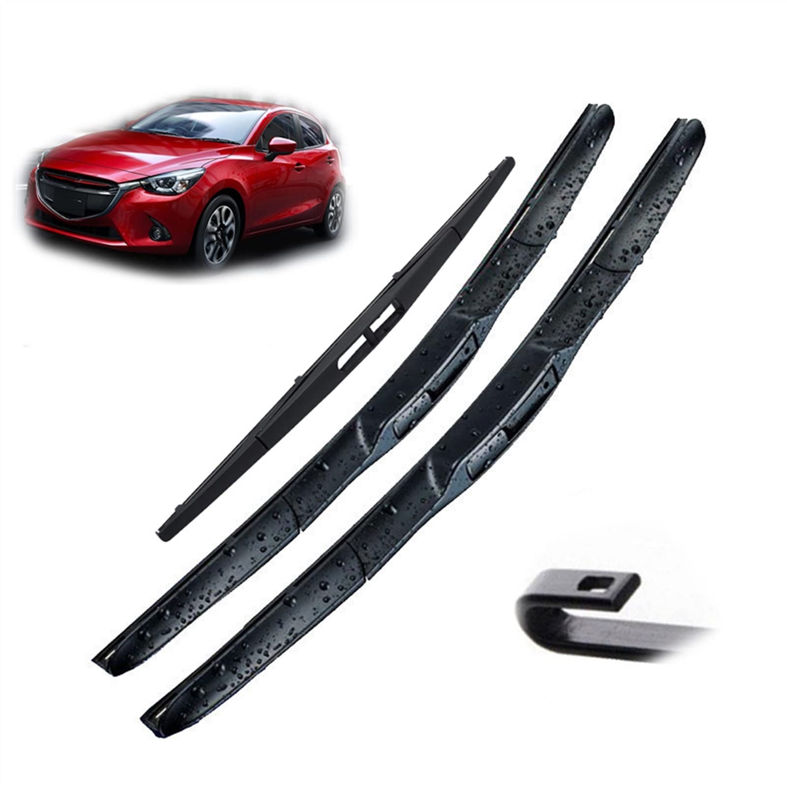 Alca Spazzole Tergicristallo Anteriori Per MAZDA 2 (2015-oggi), Set Da 2, 560mm E 400mm, Gancio A U