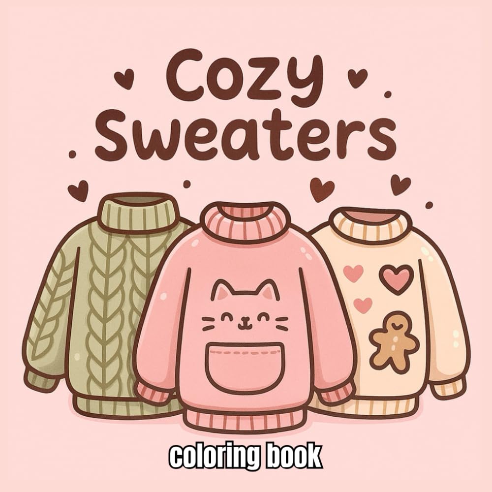 Cozy Sweaters coloring book: A Relaxing Collection of Warm & Snuggly Sweater Designs to Color