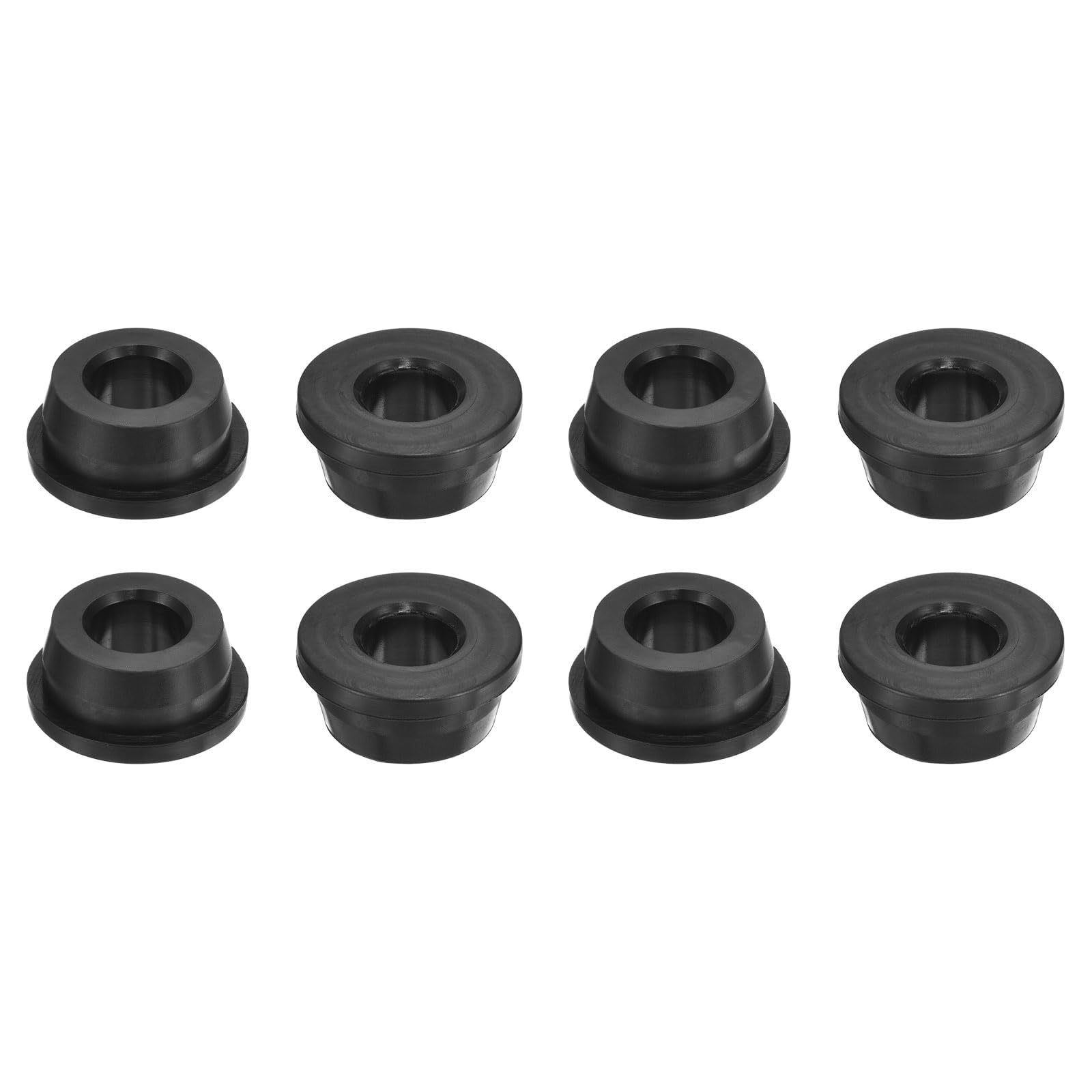 Kravonix 8Pcs Rubber Grommet 7/8"(23mm) Drill Hole, 1/2"(12mm) ID Hole Black Silicone Hole Plug Gasket for Machinery, Automotive and Wiring Applications