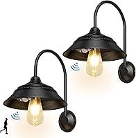 Vista 9 de Luz solar para granero, luz solar de pared para exteriores con 3 modos de iluminación y sensor de movimiento, luz impermeable estilo granja