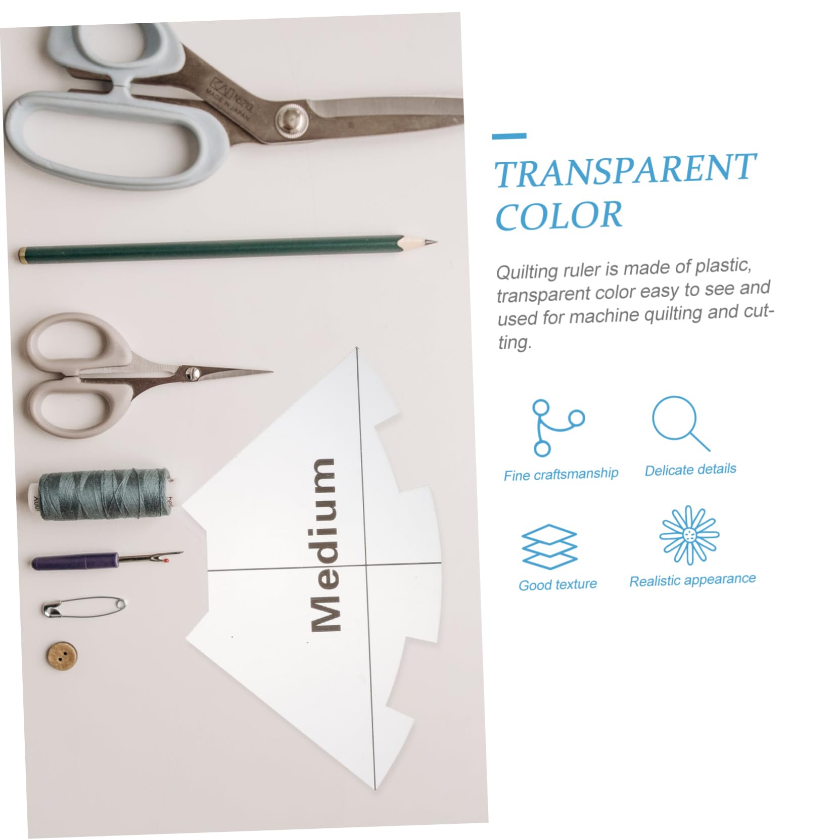 STOBOK 3piezas Plantilla De Costura Para Patchwork Regla De Quilting Duradera y Práctica Herramienta De Manualidades Para Mediano