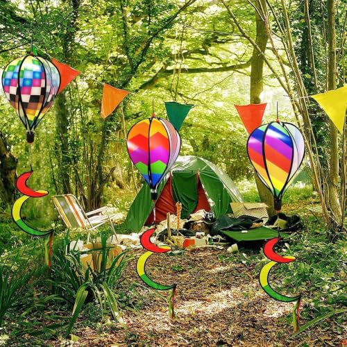 Giratorio de viento de globo arcoíris, ideal para bodas 4
