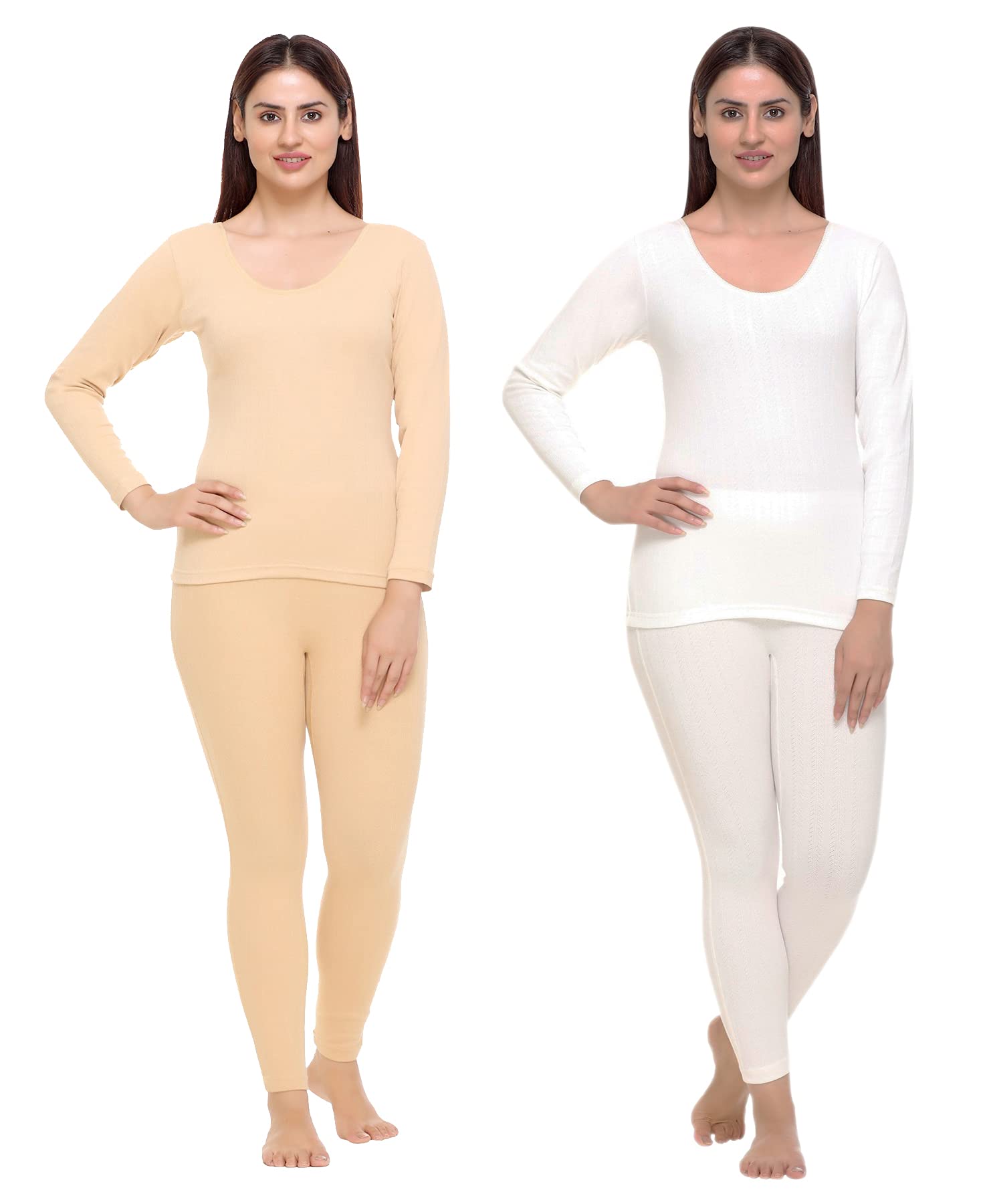 Women Winter Thermal Round Neck with Trackpant Set (601WCT Pack of 2)-image-4