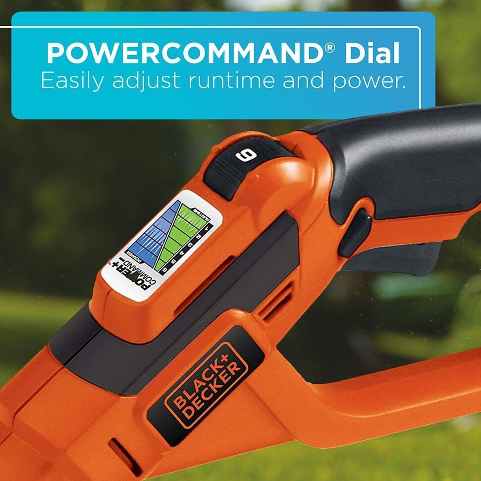 Image of BLACK+DECKER 40V MAX 13 in String Trimmer Edger Cordless with Adjustable Telescoping Pole, 2 in 1 Weed Wacker Lawn Edger, Includes Battery and Charger (LST136)