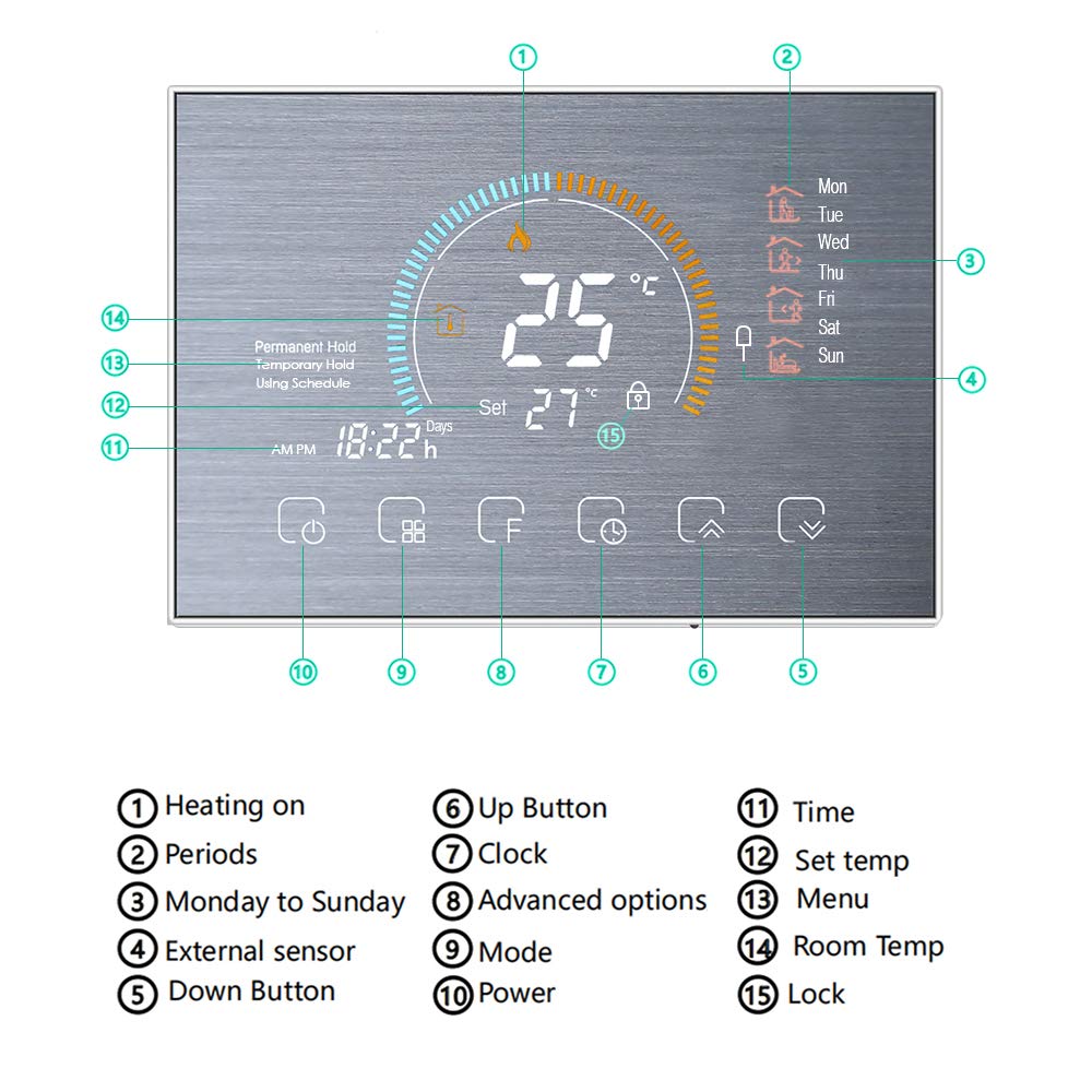 F32 Digitale WiFi Thermostaat F32-thermostaat (inbouw) | RAL 9010 Wit online bestellen F32 Digitale WiFi Thermostaat F32-thermostaat (inbouw) | RAL 9010 Wit online bestellen