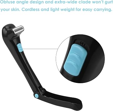 Electric Back Shaver, Do-It-Yourself Electric Back Hair Shaver, Foldable Shaving Groomer Trimmer Shave Wet or Dry for Men, Body Hair Trimmer