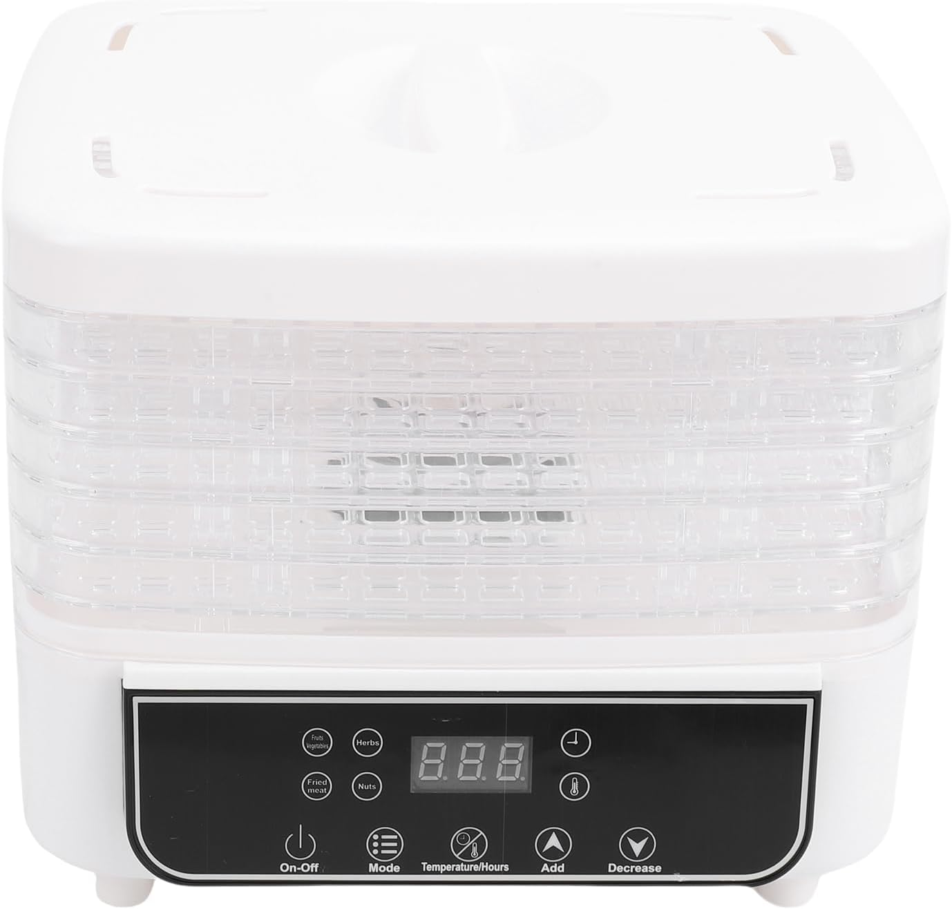 Luqeeg Food Dehydrator, 160W Touch Control 6 Tray Electric Food Drying Machine, Adjustable Temperature Timer Freeze Dryer Machine Fruit Dryer for Meat Jerky Veggies Dried Snacks (US Plug 110V)