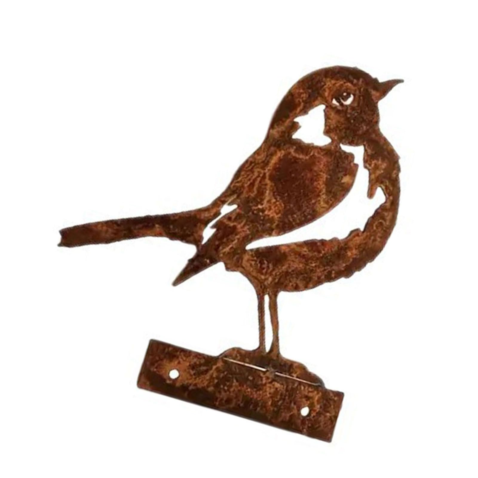 Oxidized Iron Avian Yard Art Decorations Natural Rust Finish Modern Outdoor Sculpture for Garden Landscape Modern Garden Bird Sculptures Iron Weather Decoration with Natural Oxidation for Yard Patio