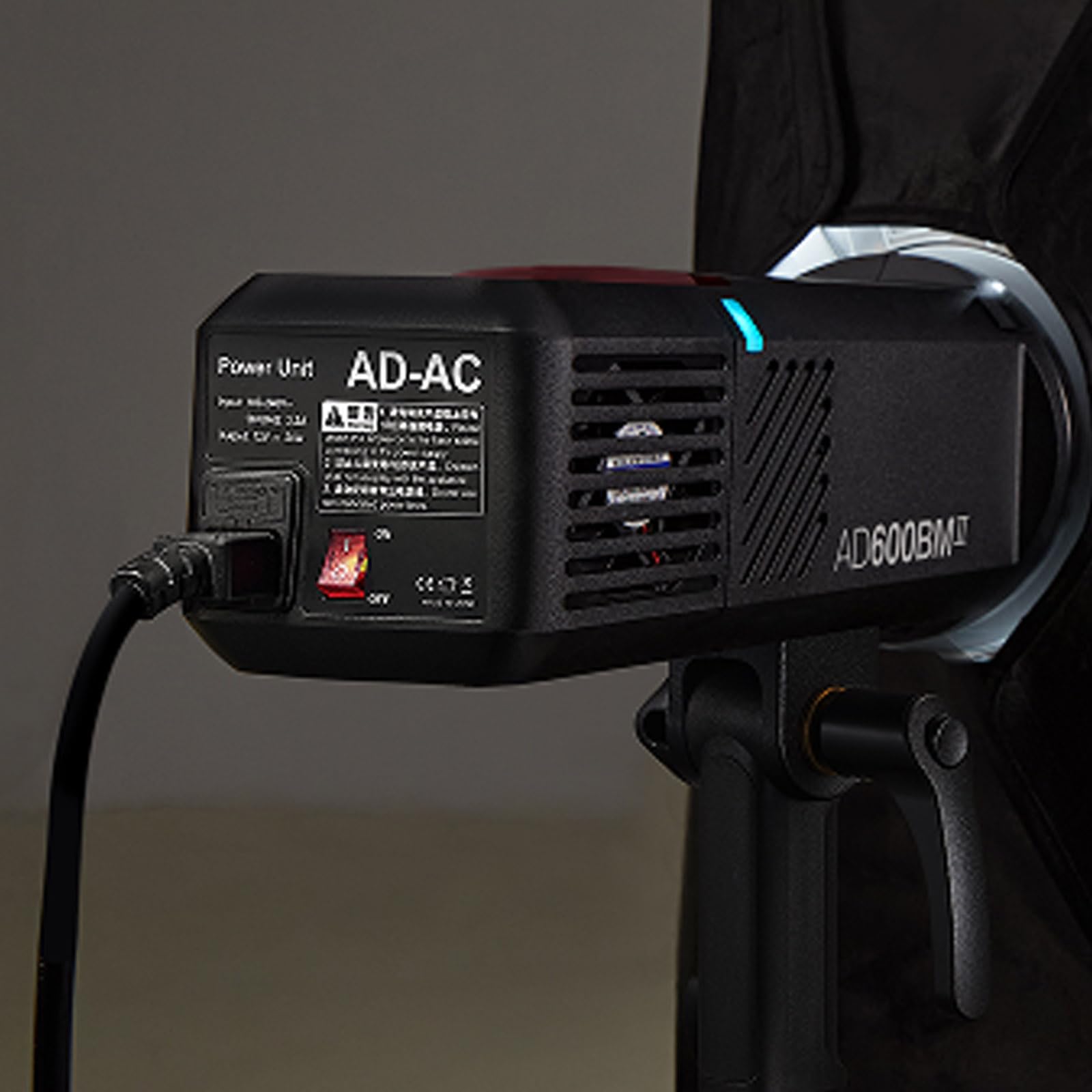 Godox AD-AC 100 ~ 240V Adaptador De Fuente De Alimentación Con Cable De 16.4 Pies/16.4 Ft, Para Godox AD600 AD600B AD600M AD600BM Para Flashpoint XPLOR 600 Luces Estroboscópicas Flash