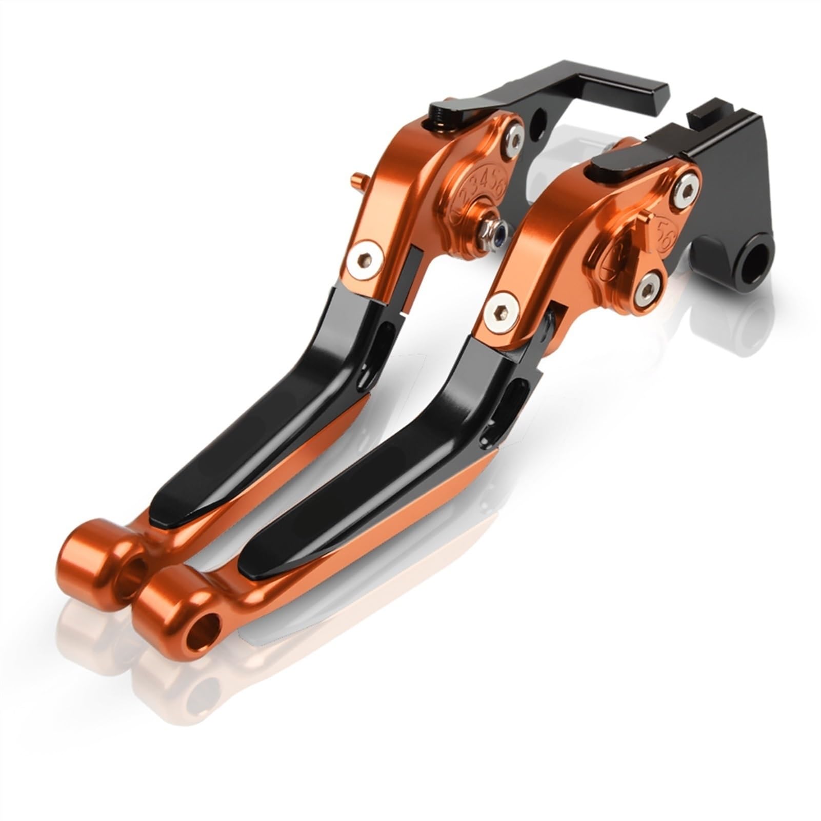 Leviers embrayage frein CBR600RR 2007-2021 en alu CNC orange