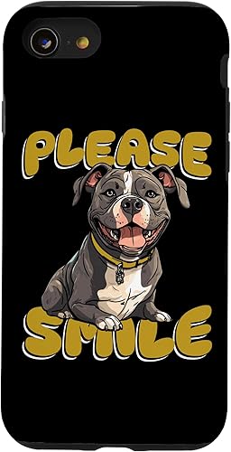 Funda para iPhone SE (2020)  7  8 American Bully Pet Bulldog Breed - Dog Just Smile