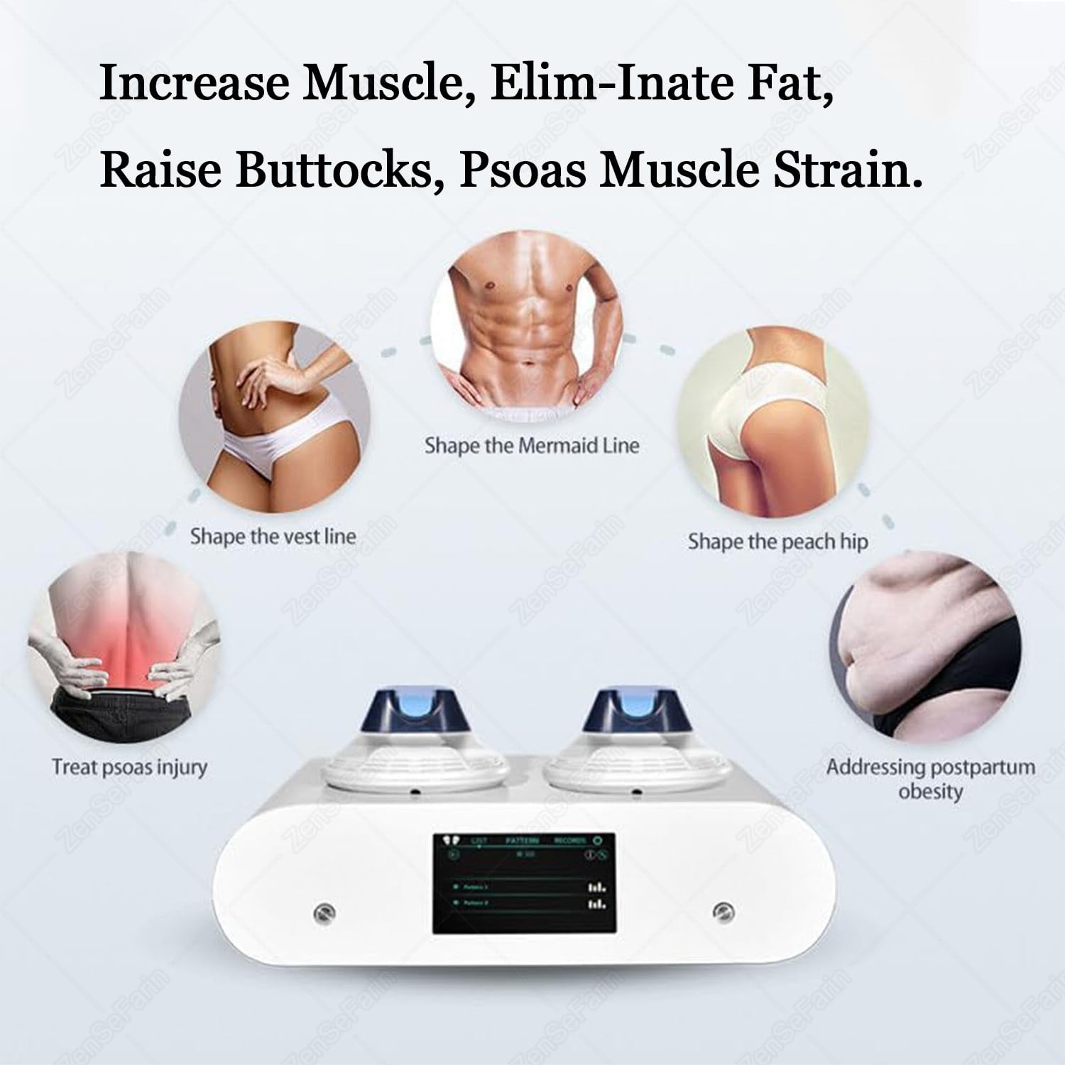 Macchina per Modellare Il Corpo,Macchina per Dimagrire E Sviluppare I Muscoli,Stimolatore Muscolare 2800W con RF,per Rafforzare I Muscoli di Braccia,Addominali,Gambe E Fianchi Withoutrf