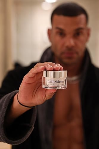 Miniatura 5 de Trilipiderm Paquete de régimen facial esencial limpiador exfoliante hidratante, crema protectora de día, crema nocturna de rehidratación, solución