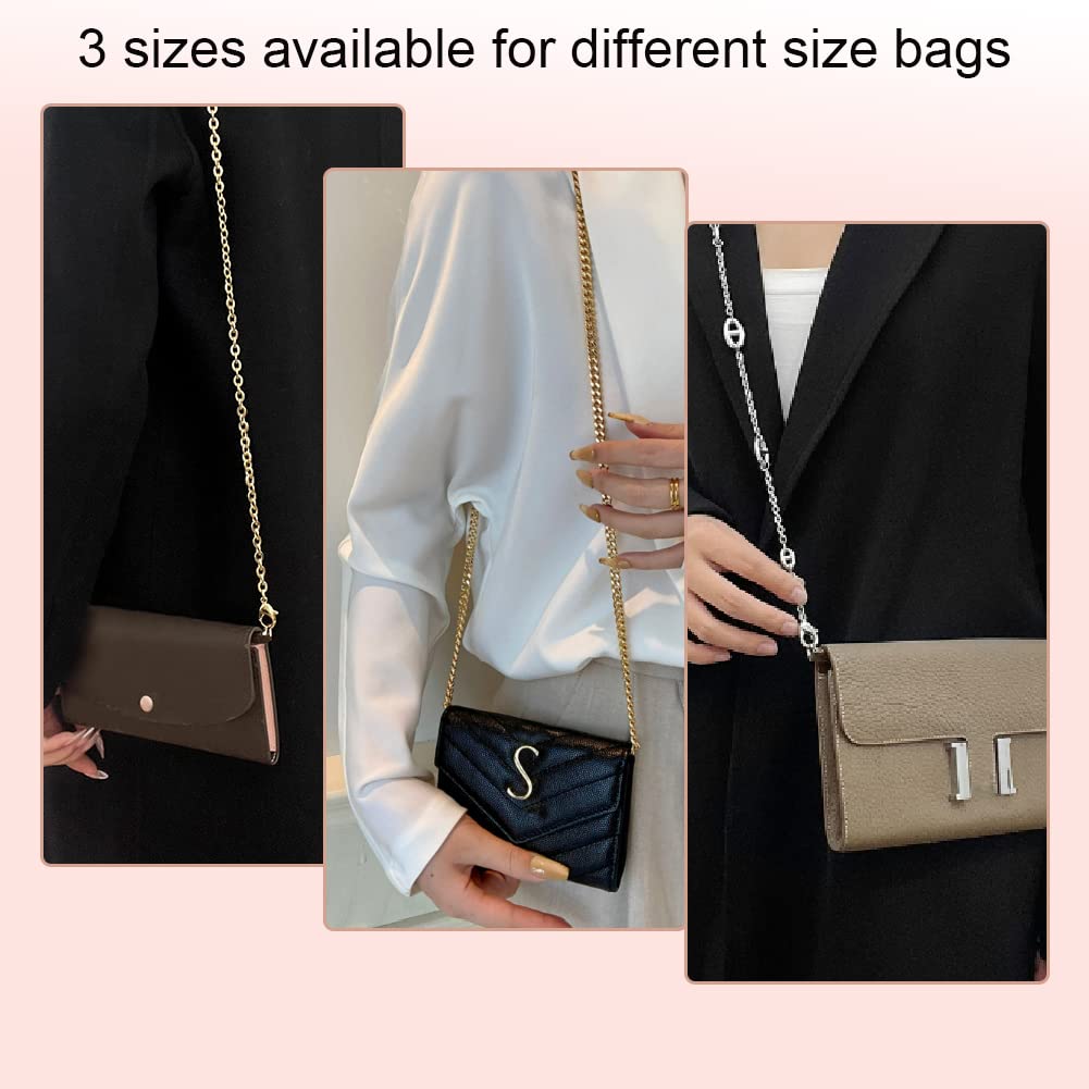WADORN 5 Colori Kit di Conversione per Inserti per Borsetta con Catena d'oro, Inserto per Organizer per Borsetta in Feltro Tasca Interna Fodera Pochette da Donna Busta Accessori per Pochette Kirigami