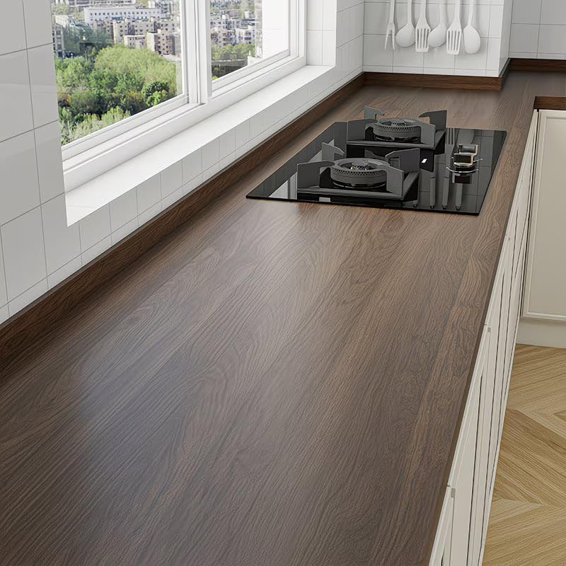 Image of Self-Adhesive Vinyl Flooring & Walls Covering, Waterproof, Removable Oil-Resistant Floor Sticker,Peel Stick Wallpaper for Kitchen Living Room Floor Stickers (Chestnut, 60 x 500 cm)