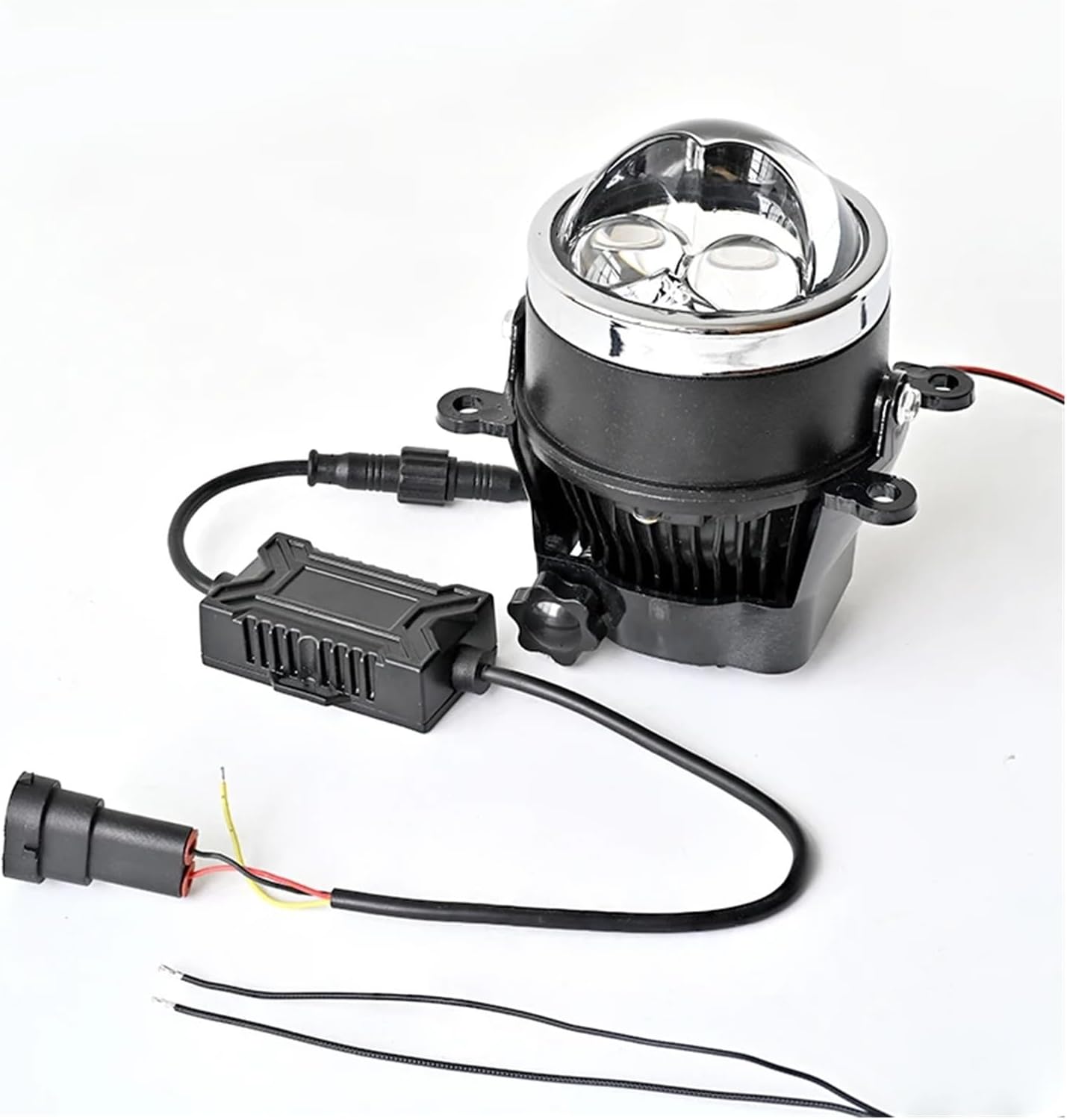 Double Direct Laser Lens LED Fog Lamp Headlight 12V Universal Compatible For Toyota Driving Lamps Retrofit(Universal support)