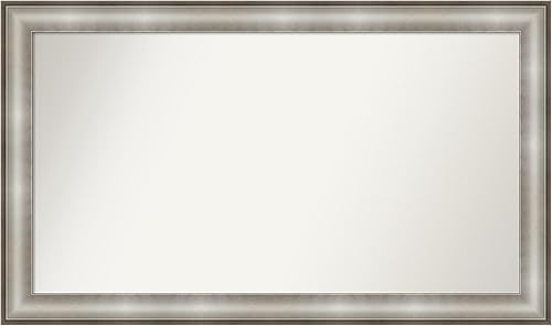 Amanti Art Espejo personalizado, espejo de baño plateado imperial, espejo de pared o espejo de tocador de baño sobre fregadero (29 x 49 pulgadas),