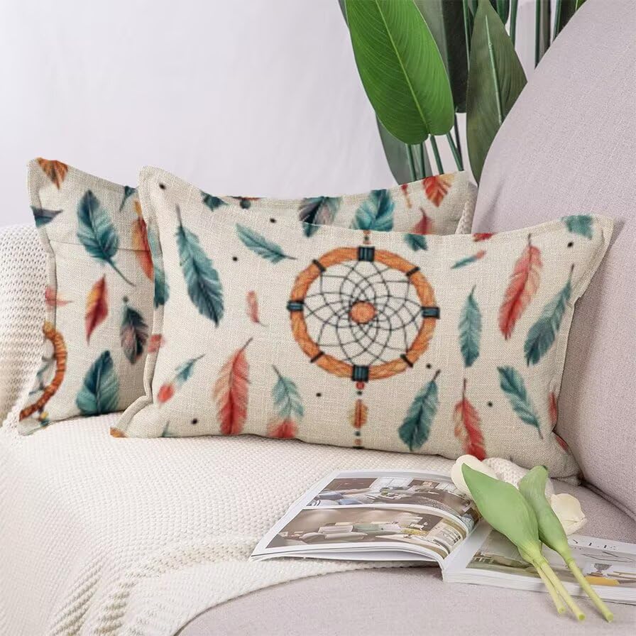 Coussin extérieur imperméable en lin haut de gamme avec zip invisible - 3