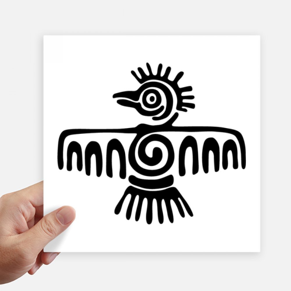 Sticker Mexique Totems Pygargue grand format 20cm multicolore haute adhérence 4Pcs