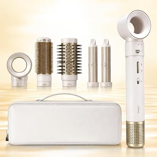 5 in 1 Multi Hot Air Styler Wrap, 110,000 RPM High-Speed Hair Dryer Brush with Auto Wrap Curlers & Blow Dryer Brush with Travel Case, Fast Drying & Frizz-Free Styling, No Heat Damage for Women