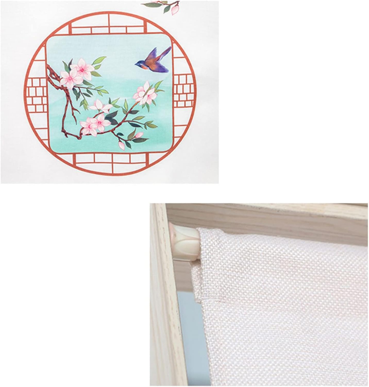 間仕切りカーテン 北欧 カーテン 鶴 カラー03 のれん ロング ロング丈 暖簾 目隠し 遮熱 冷気遮断 突っ張り式 可愛い かわい