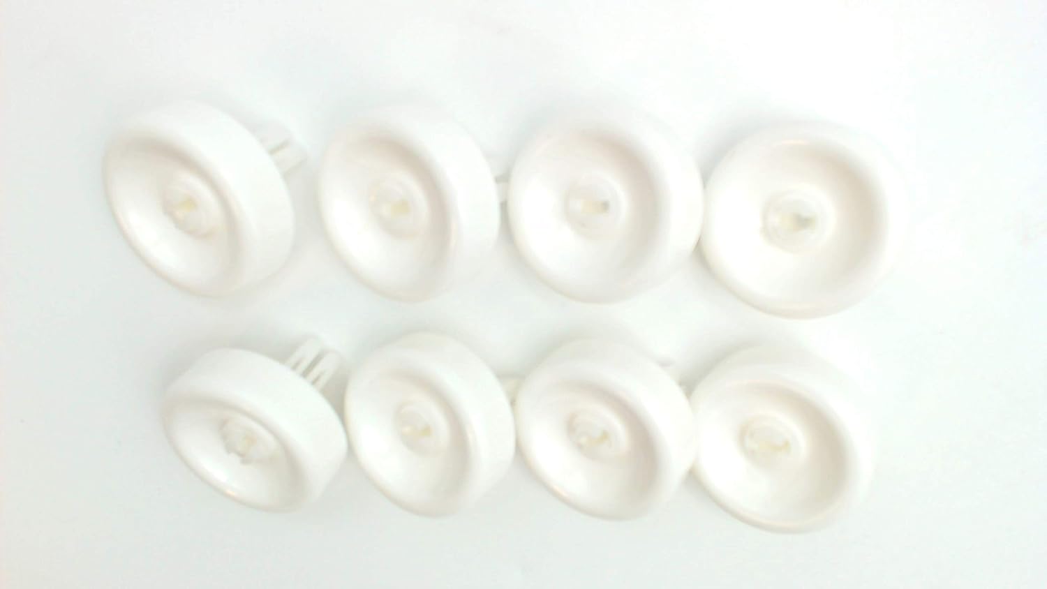 WD12X10074 Dishrack Roller Kit (8 Studs and 8 Rollers) Compatible With General Electric Dishwashers