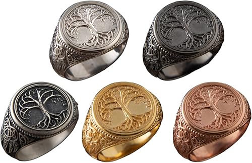 Miniatura 8 de St Benedict Exorcism Cross Demon Protection Rings, St Benedict Ring, Amulet Ring Silver Gift For Men, college graduation and family ring (Silver