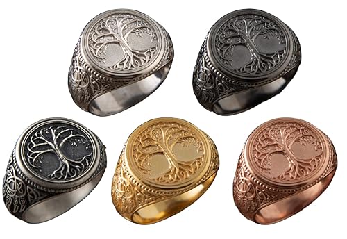 Miniatura 8 de St Benedict Exorcism Cross Demon Protection Rings, St Benedict Ring, Amulet Ring Silver Gift For Men, college graduation and family ring (Silver