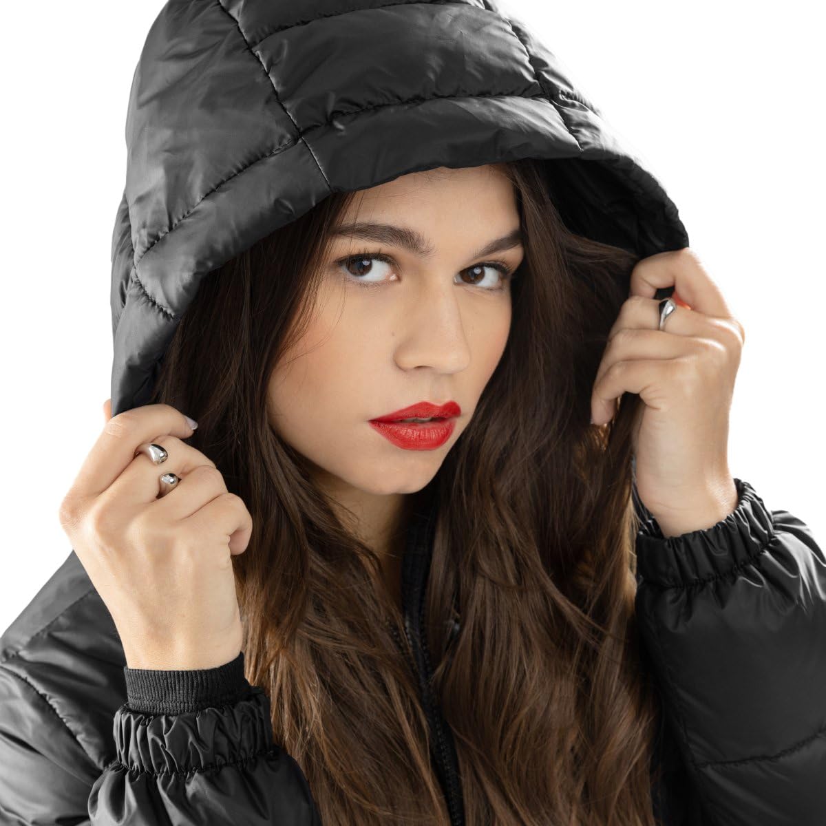 SIROKO Chaqueta acolchada lifestyle Tacca-W Negro
