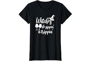 Funny Halloween Witches Be Sippin N Trippin Wine Lover Gift T-Shirts