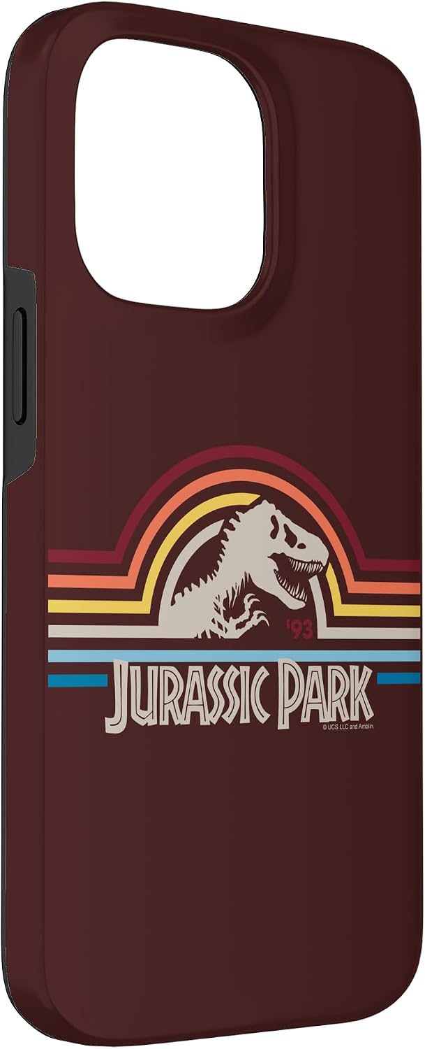 Jurassic Park Retro Rainbow Logo Case for iPhone 14 Pro Max