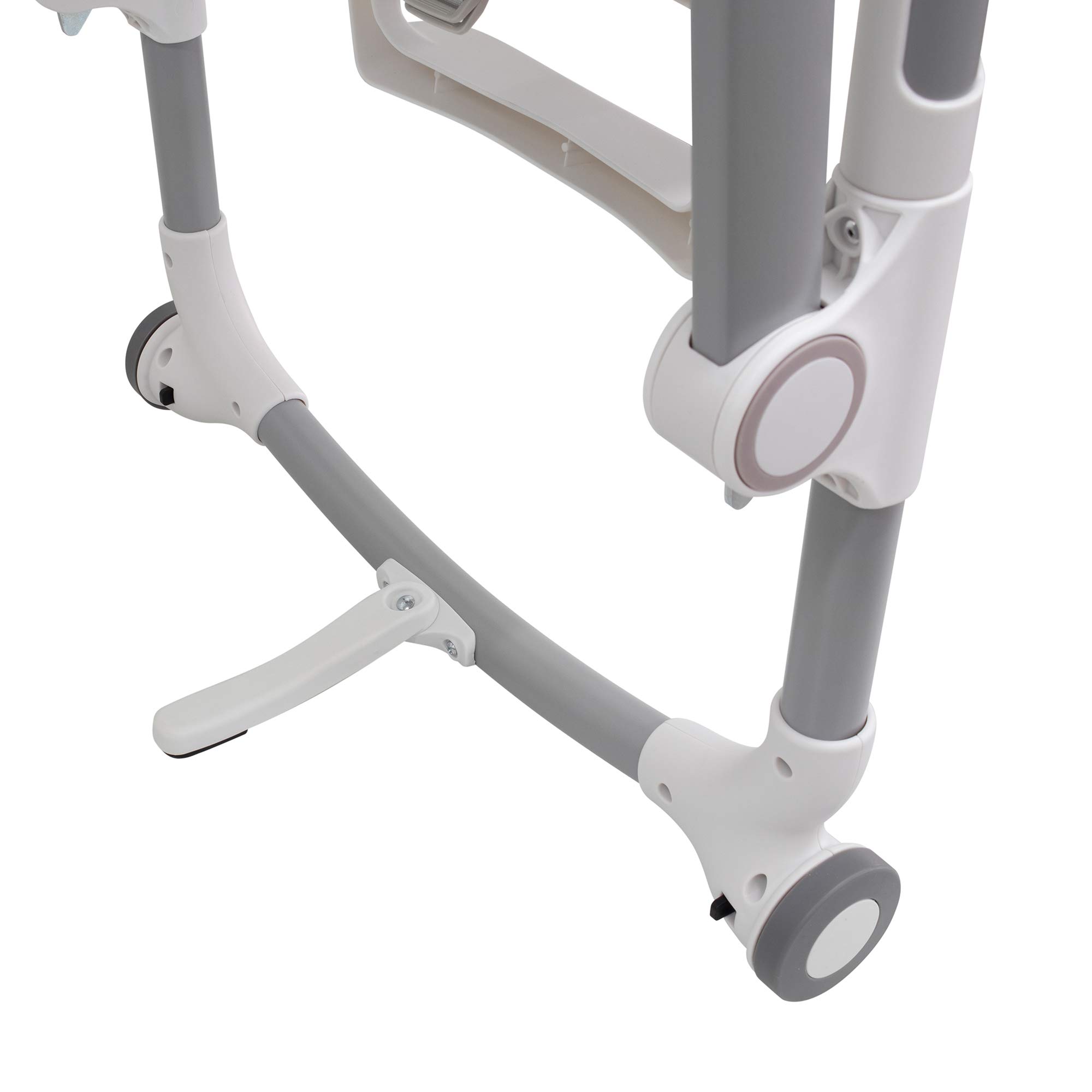 Engel & Storch Baby Hochstuhl HUGO Kinderhochstuhl Babystuhl mitwachsender Hochstuhl Verstellbar und Klappbar, Abnehmbares Tablett und inklusive Spielebogen - in der Farbe Grau